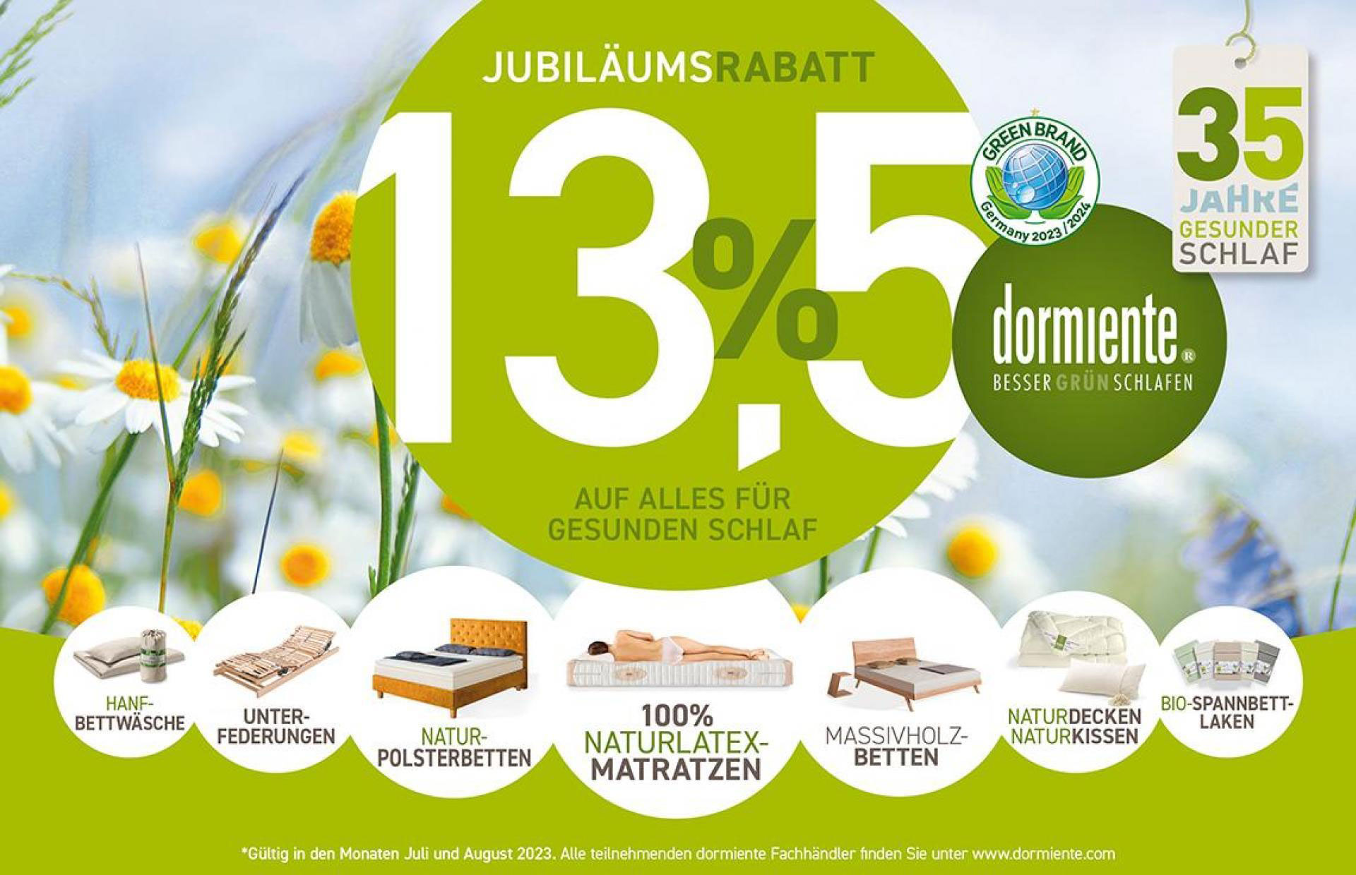 13,5 % Jubiläums­rabatt